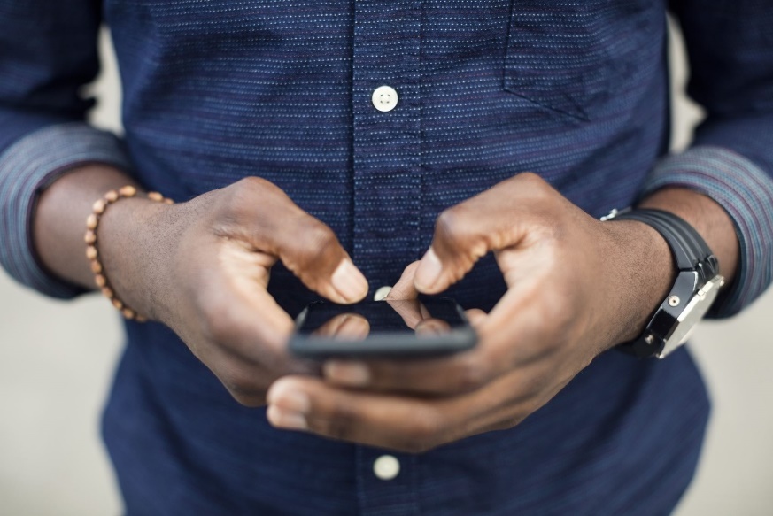 Close-up of a person using a mobile phone